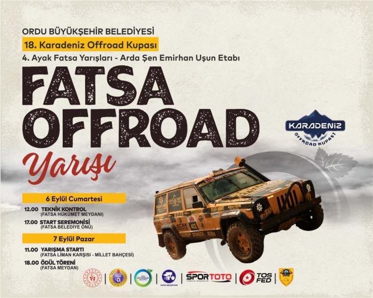 Ordu Fatsa’da Offroad heyecanı başlıyor