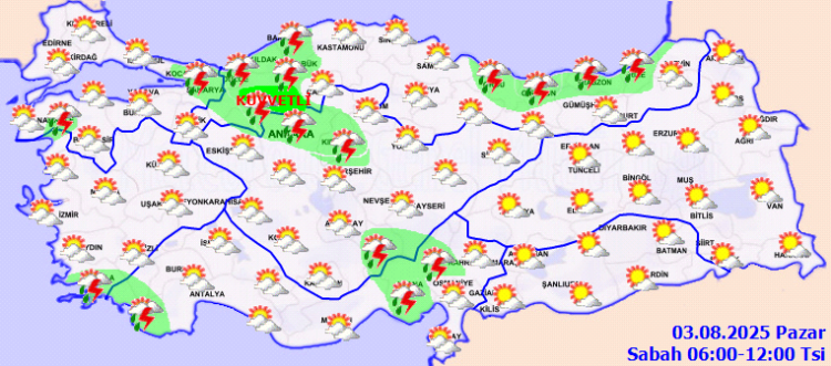 Sıcaklıklar doğuda yükseliyor, batıda sağanak alarmı