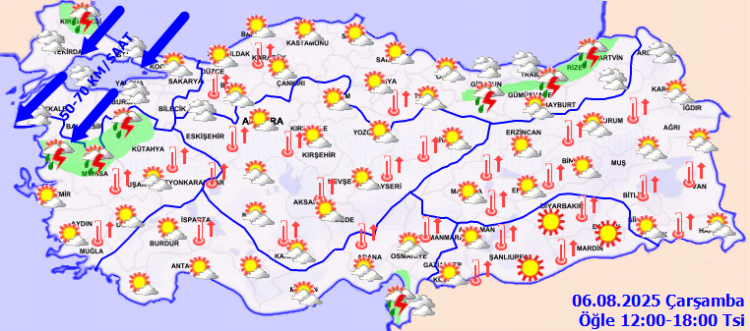 Sıcaklıklarda değişiklik yok, denizlerde fırtına uyarısı!