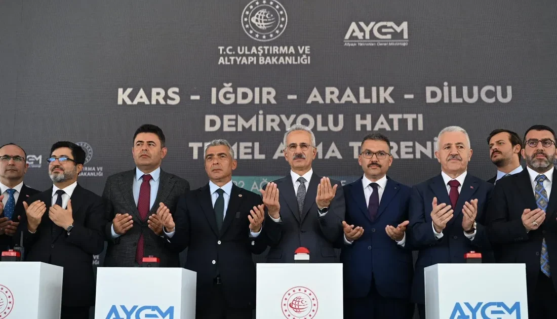Kars-Iğdır-Aralık-Dilucu Demiryolu Hattı’nın temeli,