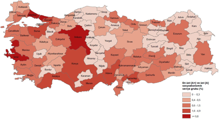TÜİK ilk kez Sosyo Ekonomik Seviye verilerini açıkladı... SES'i en yüksek Çankaya, en düşük Çamoluk