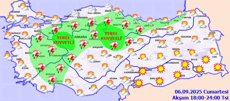11 ilde kuvvetli yağış alarmı! Sel ve dolu riskine dikkat