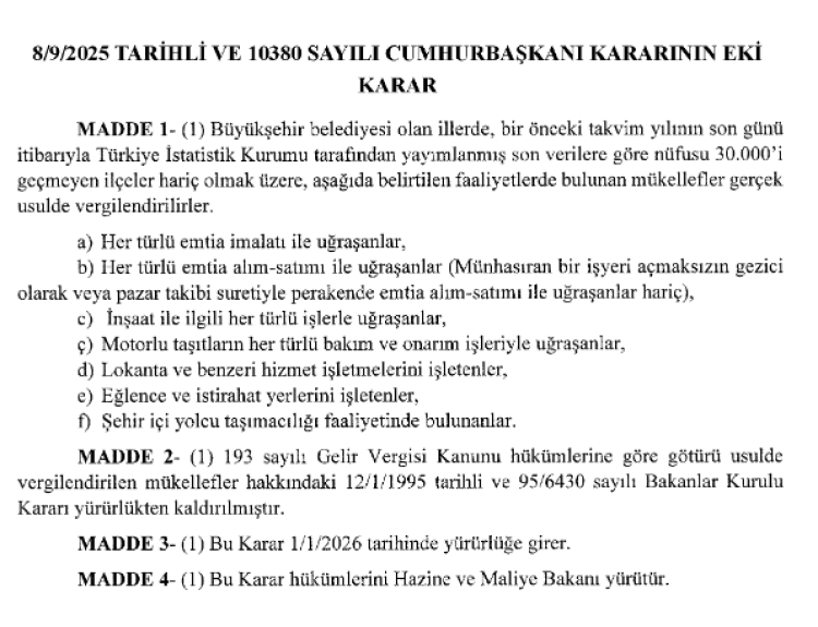 Basit usül mükellefler azaltılıyor... Büyükşehirlerde 'basit usul' kapsamı daraltıldı