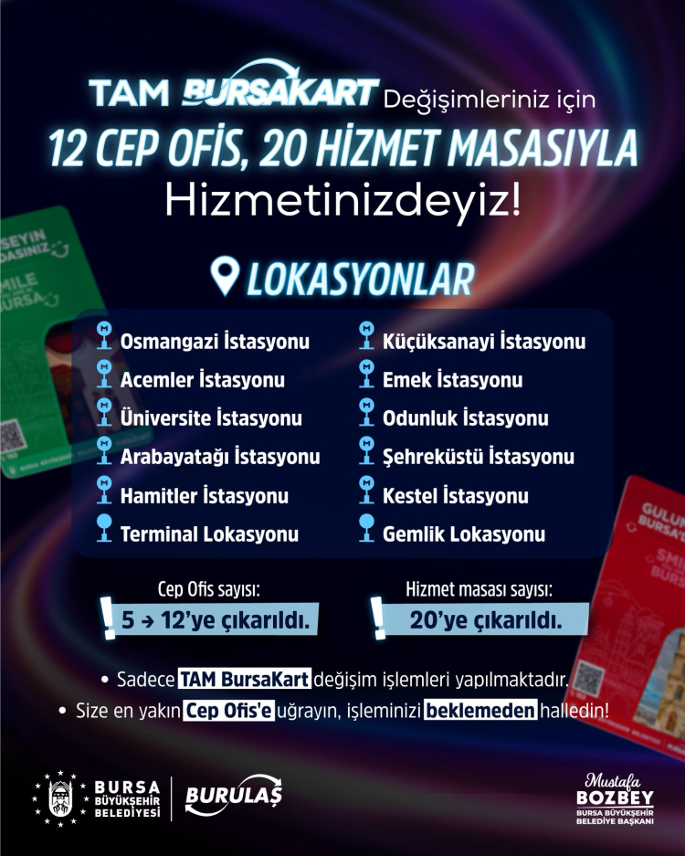 Bursa Büyükşehir'den 'biz hazırız' mesajı