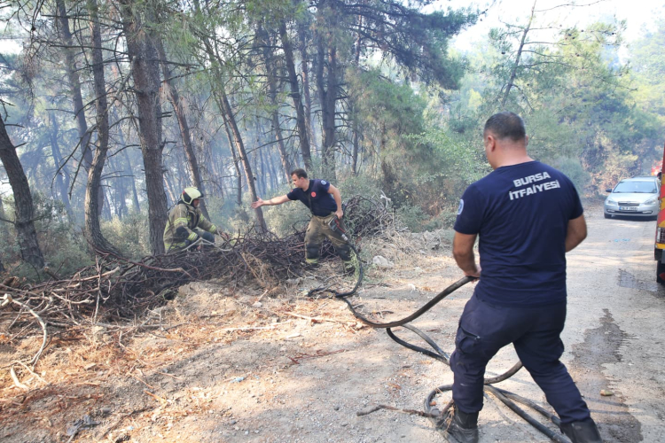 Bursa Büyükşehir'den Gündoğdu yangını seferberliği