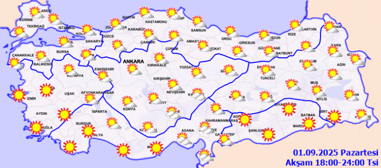 Eylül’ün ilk gününde hava nasıl olacak?