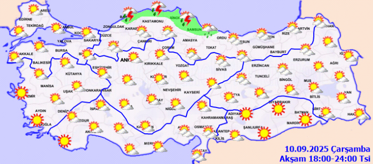 Kuzeyde yağmur, güneyde sıcaklık artışı!