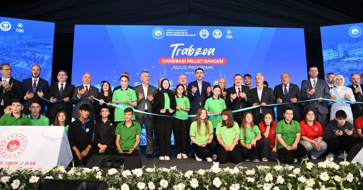 Trabzon Çarşıbaşı Millet Bahçesi törenle açıldı