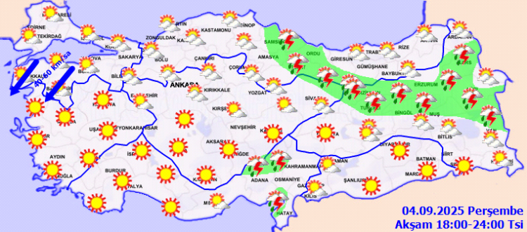 Yurdun kuzey ve doğusunda sağanak alarmı