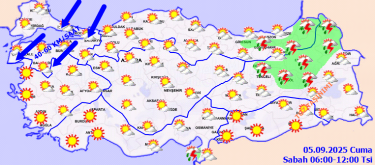 Yurt geneli bugün parçalı ve çok bulutlu... Güneydoğu Anadolu'ya toz taşınımı uyarısı
